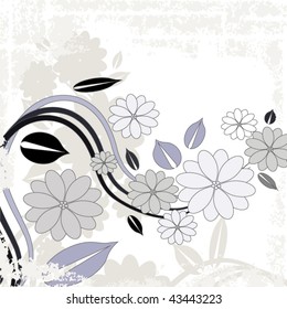Grunge floral design