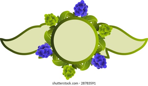 Grunge Floral  for design, vector illustration