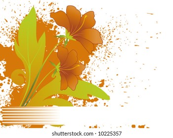 grunge floral frame