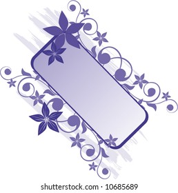 grunge floral frame