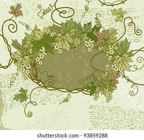 Marco floral grueso. Ilustración vectorial.