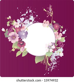 Grunge floral frames for your text; vector illustration