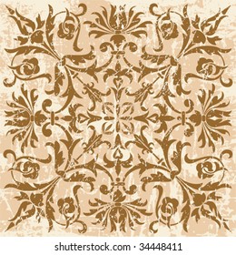 Grunge Floral pattern, element for design, vector illustration