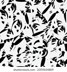 Grunge floral seamless pattern. Vector illustration. Perfect for fashion prints, graphics, backgrounds and crafts. 