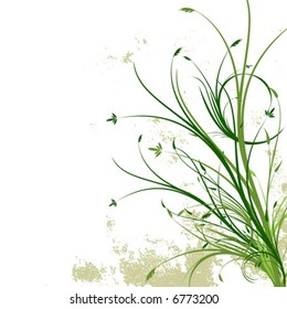 Grunge floral vector background