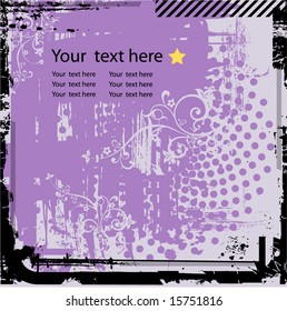 Grunge Floral vector Design 11 (vector)