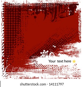 Grunge Floral vector Design 12 (vector)