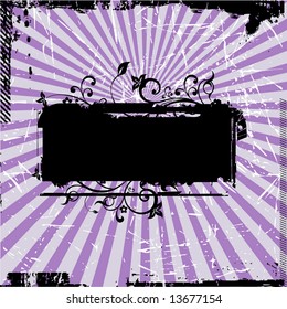 Grunge Floral vector Design 17