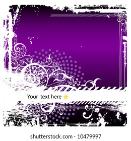 Grunge Floral vector Design