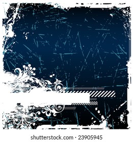 Grunge Floral vector Design 8 (vector)