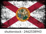 Grunge Florida flag. Vector flag of Florida.