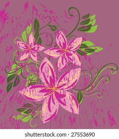 Grunge flower