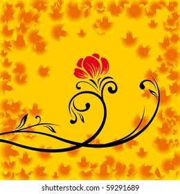 Grunge flower background