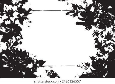 grunge flower background and texture