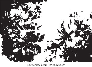 grunge flower background and texture