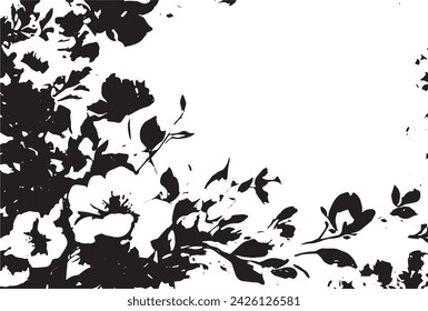 grunge flower background and texture