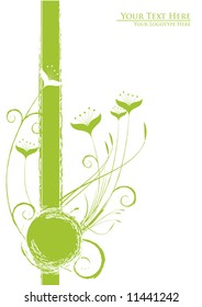 grunge flower ecological design. vector illustration