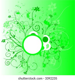grunge flower ornament