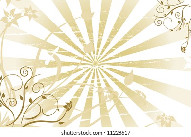 grunge flower ornament vector design