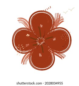 grunge flower   vector abstract background illustration