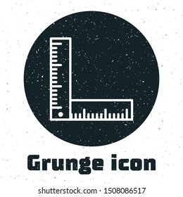 Grunge Folding ruler icon isolated on white background.  Vector Illustration