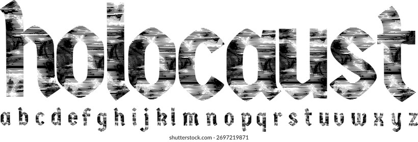 Grunge Font – Distressed Cutout Alphabet Typeface for Horror Poster, Punk Logo, and Thriller Design