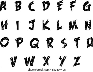 Grunge font - Vector art
