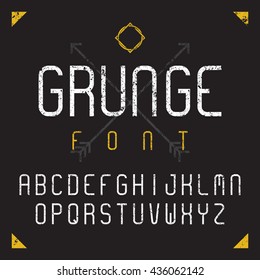 Grunge font, vector illustration, EPS 10