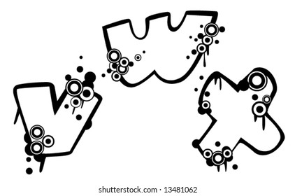 Grunge Fonts - Vector