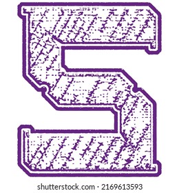 Grunge font.Vector rough uppercase letter.