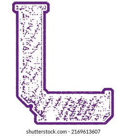 Grunge font.Vector rough uppercase letter.