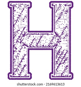 Grunge font.Vector rough uppercase letter.