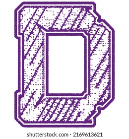 Grunge font.Vector rough uppercase letter.