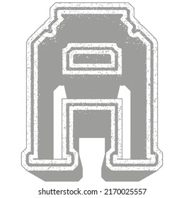 Grunge font.Vector rough uppercase letter.