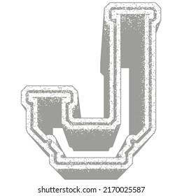 Grunge font.Vector rough uppercase letter.