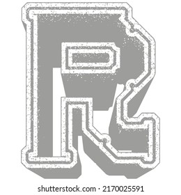 Grunge font.Vector rough uppercase letter.