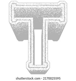 Grunge font.Vector rough uppercase letter.