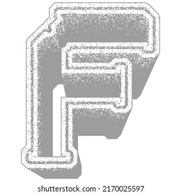 Grunge font.Vector rough uppercase letter.