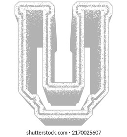 Grunge font.Vector rough uppercase letter.