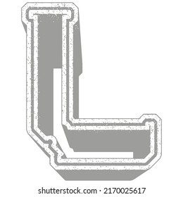 Grunge font.Vector rough uppercase letter.