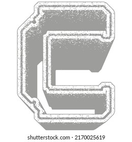 Grunge font.Vector rough uppercase letter.