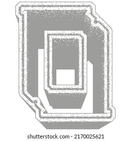 Tipo de letra Grunge.Letra minúscula vectorial.