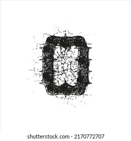 Grunge font.Vector rough uppercase letter.