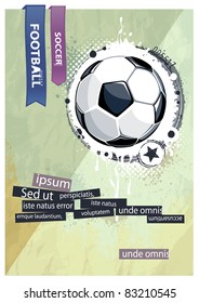 Grunge football illustration.