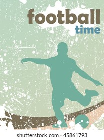 grunge football poster