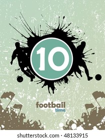 grunge football poster