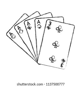 grunge four of a kind casino card game