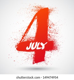 Grunge Fourth of July Independence Day Sign