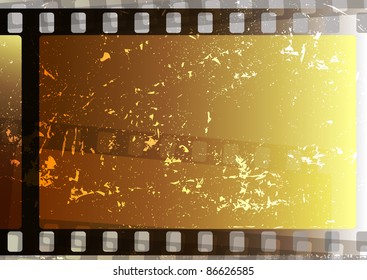 Grunge fragmentary film strips. Background for design (vector EPS 10)