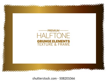 Grunge frame - abstract golden texture. Stock vector design template - easy to use 
